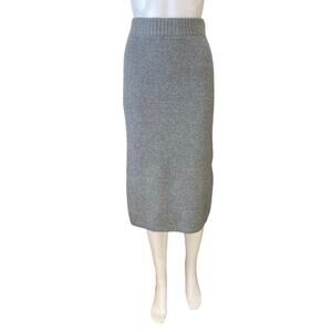 House Of Harlow 1960 Gray Ribbed Knit Midi Skirt Size XS